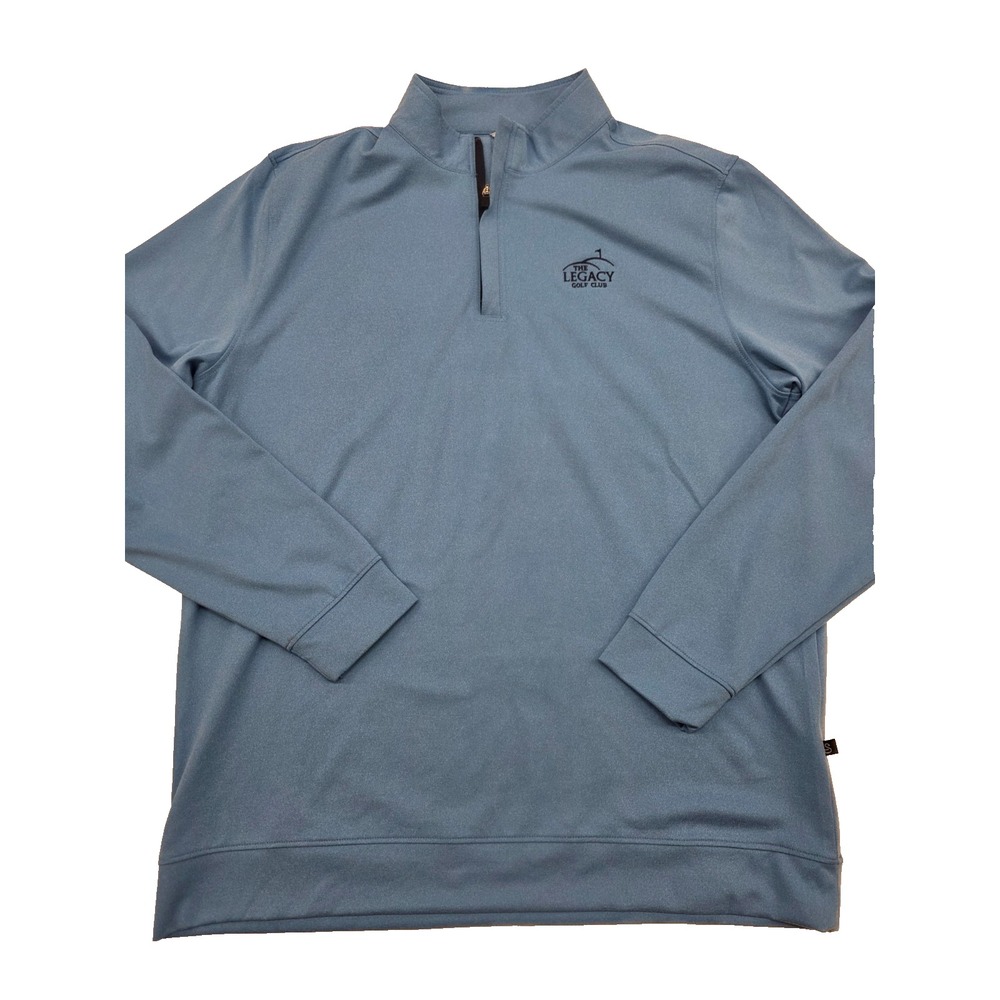 Swannies Legacy Golf Club Pullover Mens XL Blue Performance‎ Quarter Zip Stretch